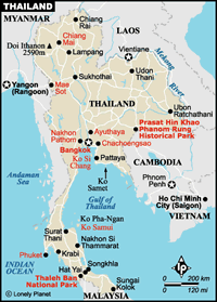 Map of Kingdom of Thailand